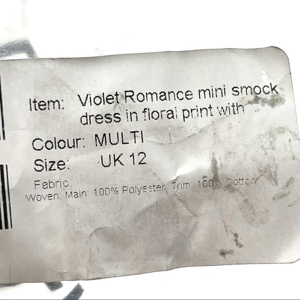 Violet Romance Women's Floral Smock Mini Dress - US 8 - Picture 7 of 7